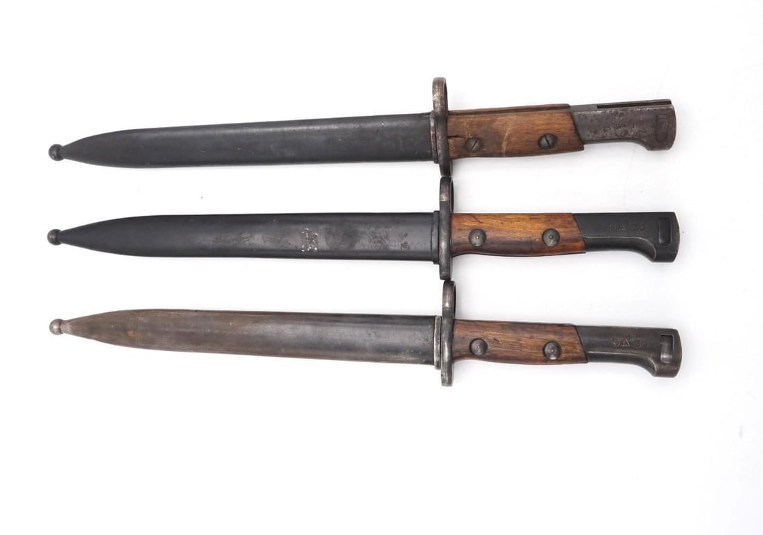(3) S.A. 30 Bayonets w/ Sheath - 2