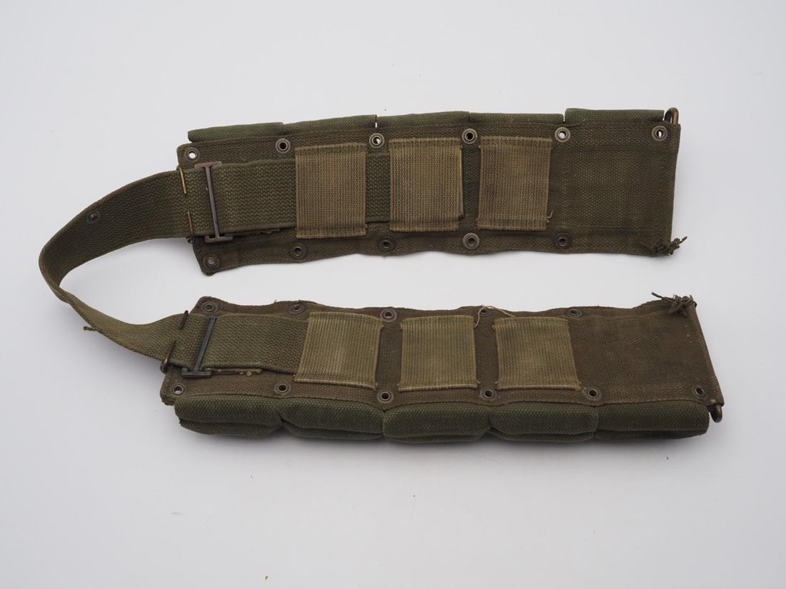 (2) Military M-1 Garand Magazine Belts w/Magazines & Cartridges - 8