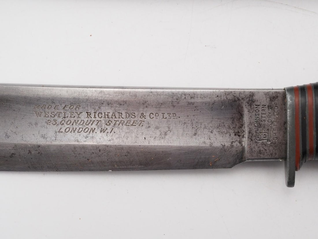 Vintage Johnson Western Works Fixed Blade Knife - 3