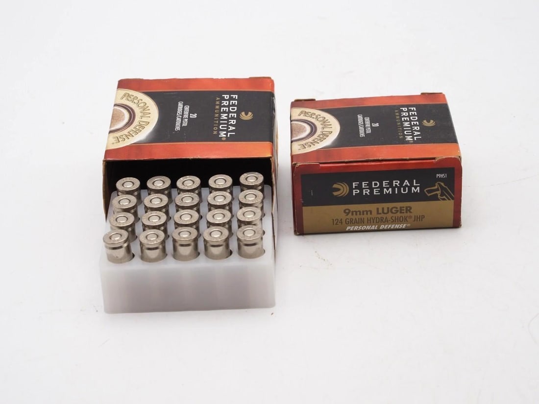 (2) Boxes of Federal 9mm Hydra-Shok Cartridges: (2) Boxes of Federal 9mm Hydra-Shok Cartridges 