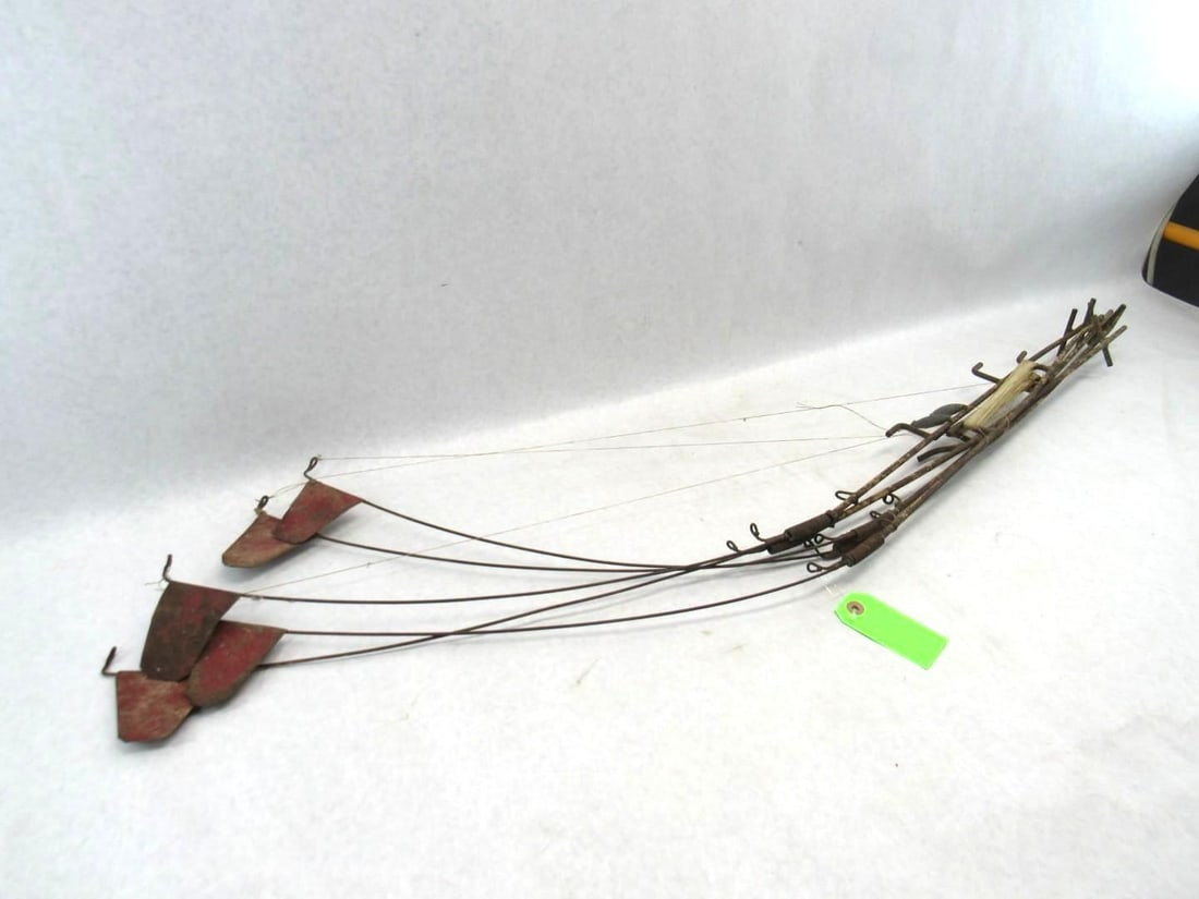 (5) Vintage Steel Ice Fishing Tip Ups - 2