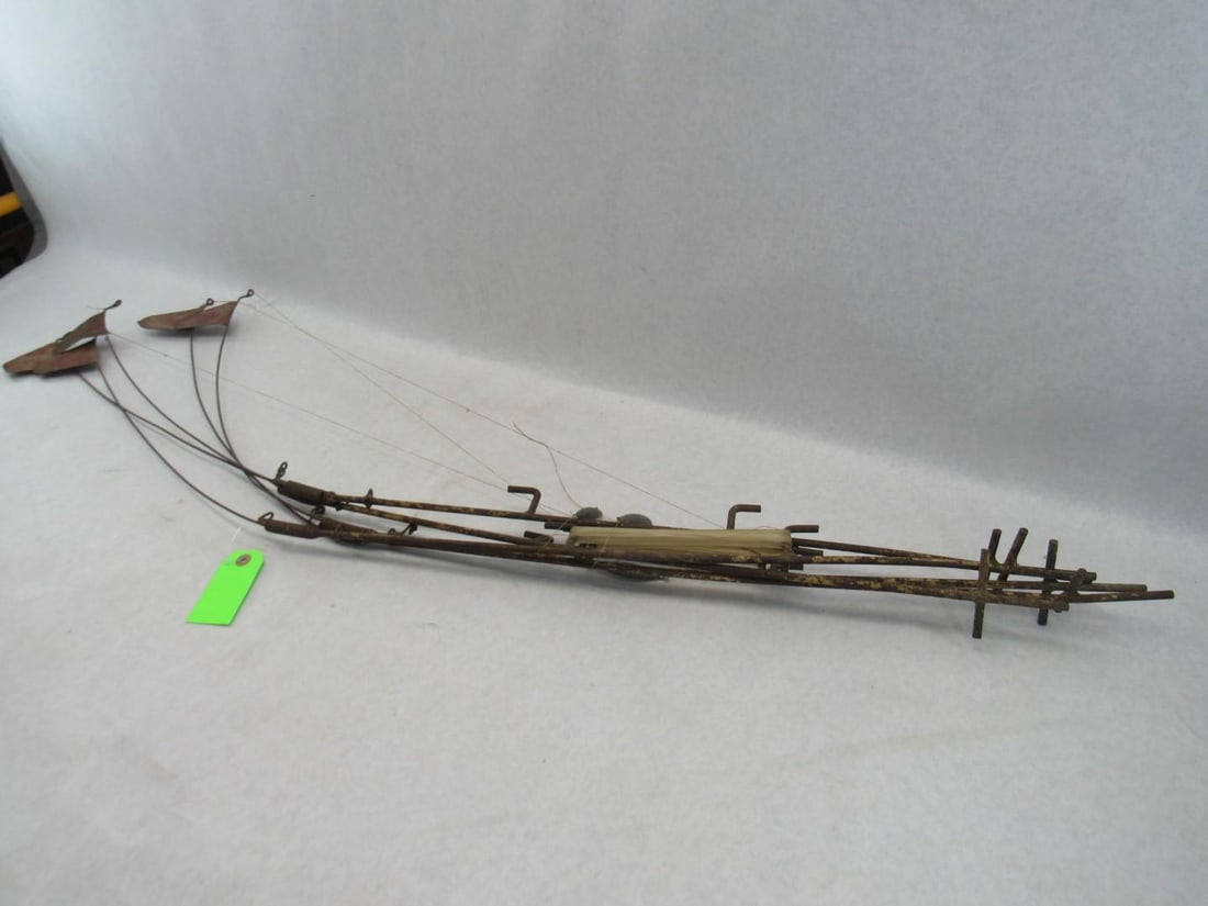 (5) Vintage Steel Ice Fishing Tip Ups - 3