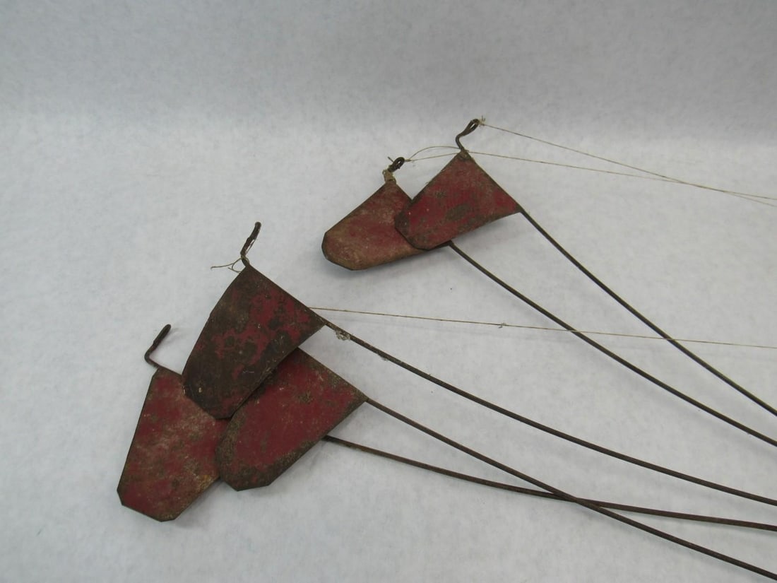 (5) Vintage Steel Ice Fishing Tip Ups - 4