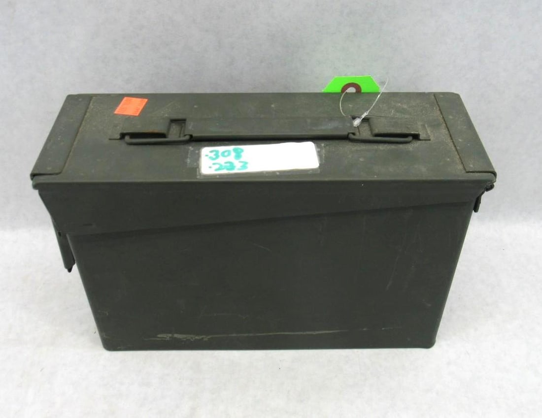 (220) 7.62 NATO Cartridges: and (14) 5.56 NATO cartridges; in steel ammo can 
