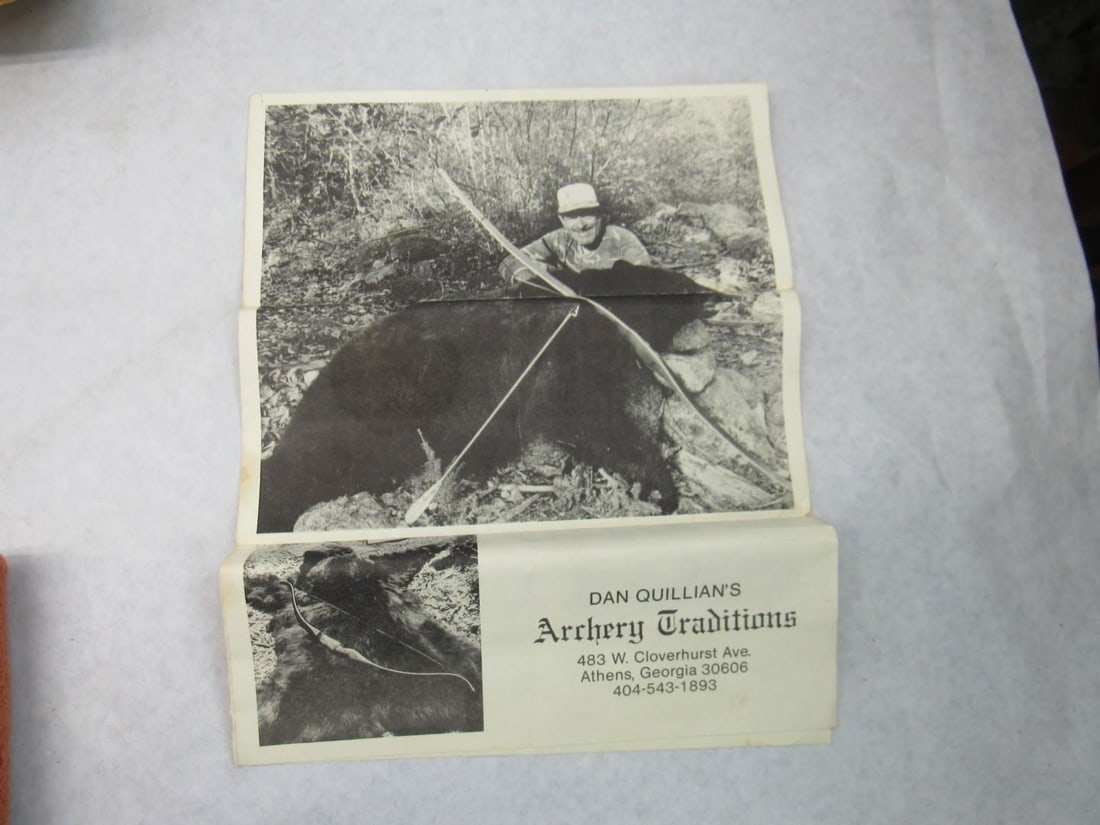 Vintage Dan Quillian's Archery Traditions Long Bow w/Arrows - 17