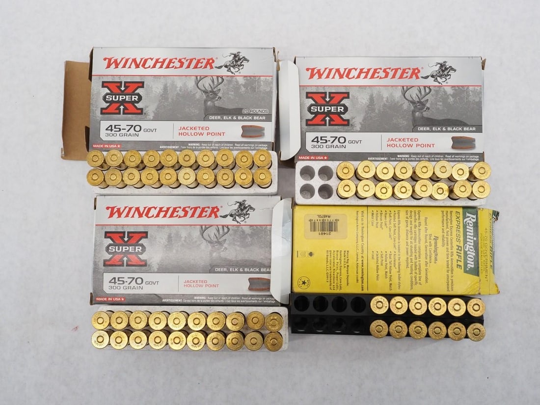 (68) .45-70 Cartridges: Winchester & Remington 