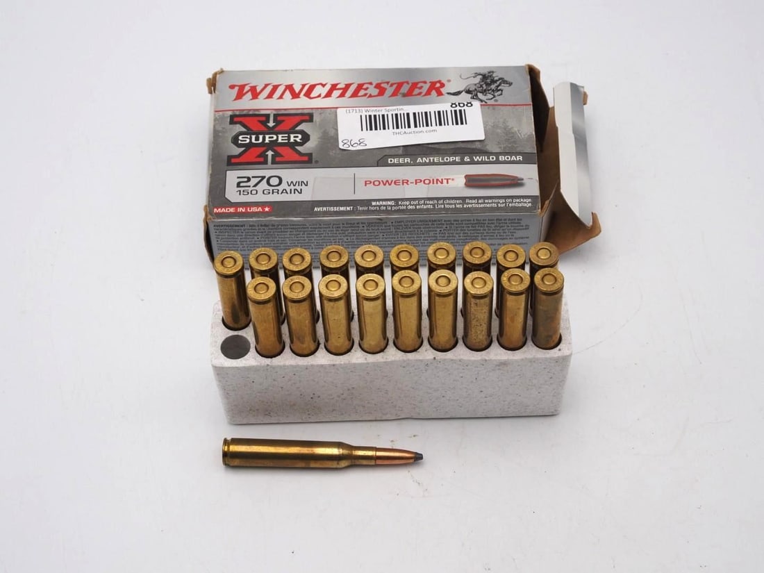 Box of Winchester .270 Cartridges - 10