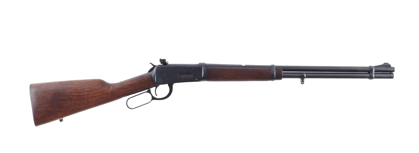 Winchester Model 94 Lever Action Rifle: s.n. 2158937, .30-30 Win., 20" barrel , rear sight has been removed and a Williams receiver sight has been added. Receiver and lever reblued. Mfg. ca 1956. C&R (25-0651) 