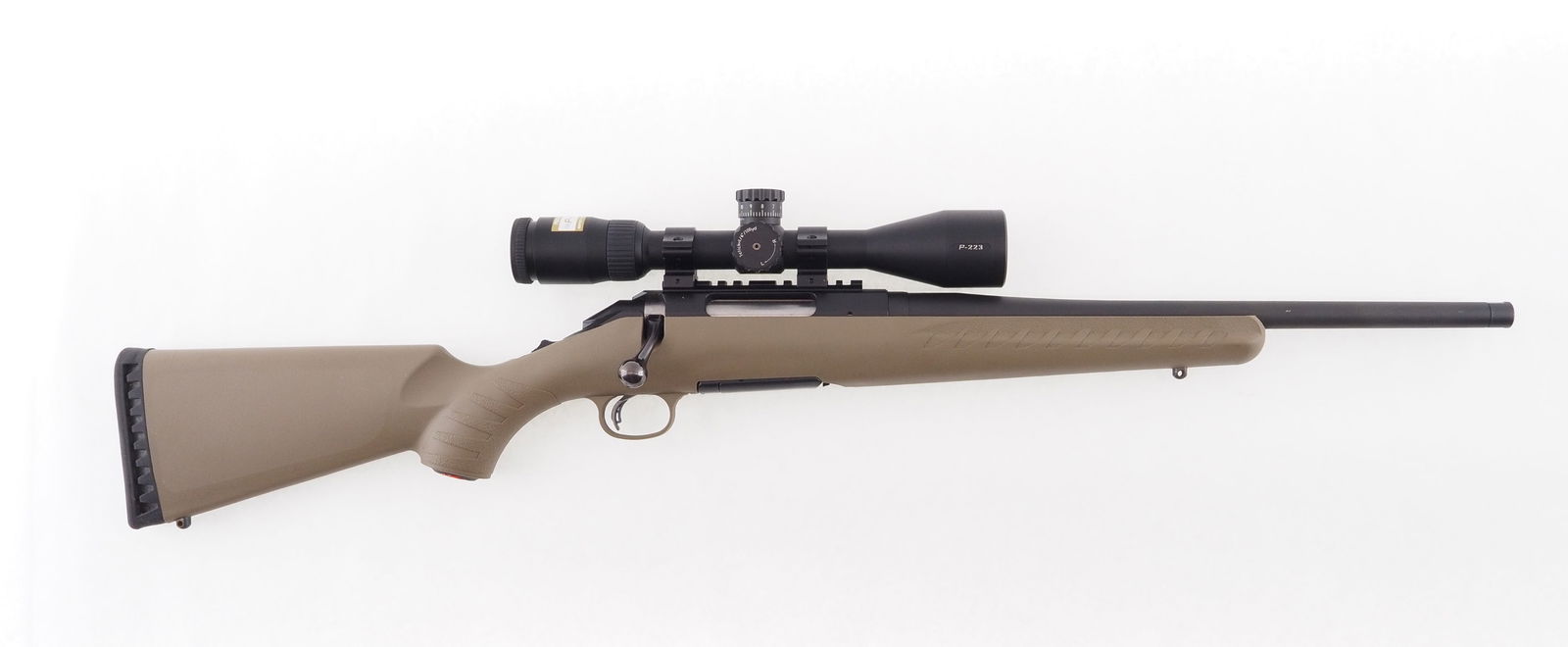 Ruger American Bolt Action Rifle: s.n. 694-45152, 5.56 NATO, 16" threaded barrel, with Nikon 3-9x40 P-223 scope and (1) factory magazine. Modern (26-0006)