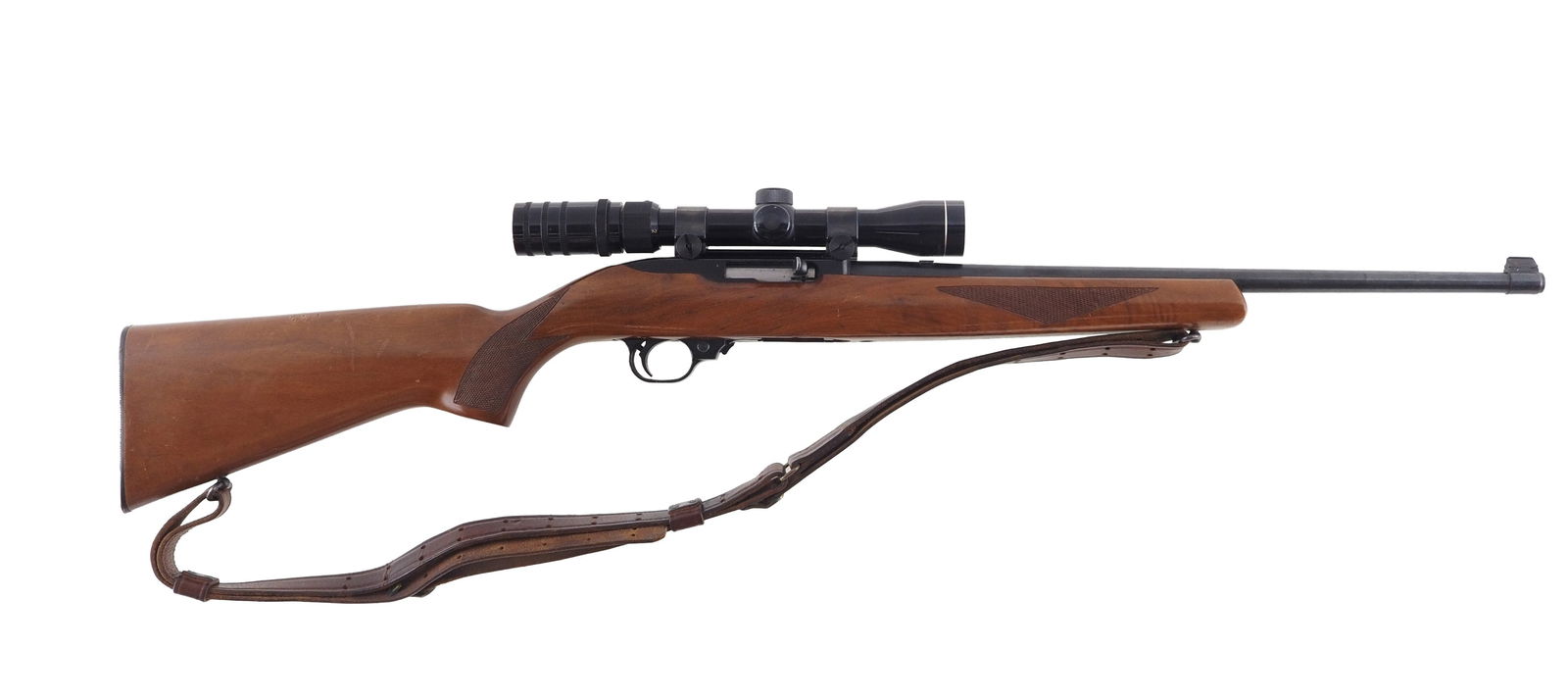 Ruger 10/22 Semi Automatic Rifle: s.n. 116-24336, .22 LR, 18" barrel, rear sight has been removed to make way for a Charles Daly 2-7x32 scope. Lacking the magazine. Modern (25-0316)