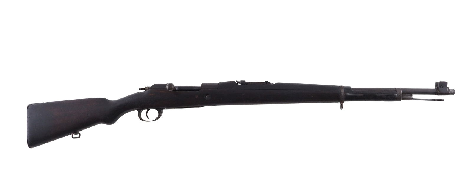Portuguese Mauser Model 1904 Bolt Action Rifle: s.n. H7769, 6.5x58P, 24" barrel with original iron sights. Lacking the bolt safety and the chamber has been plugged by what looks to be lead. C&R (26-0003) 