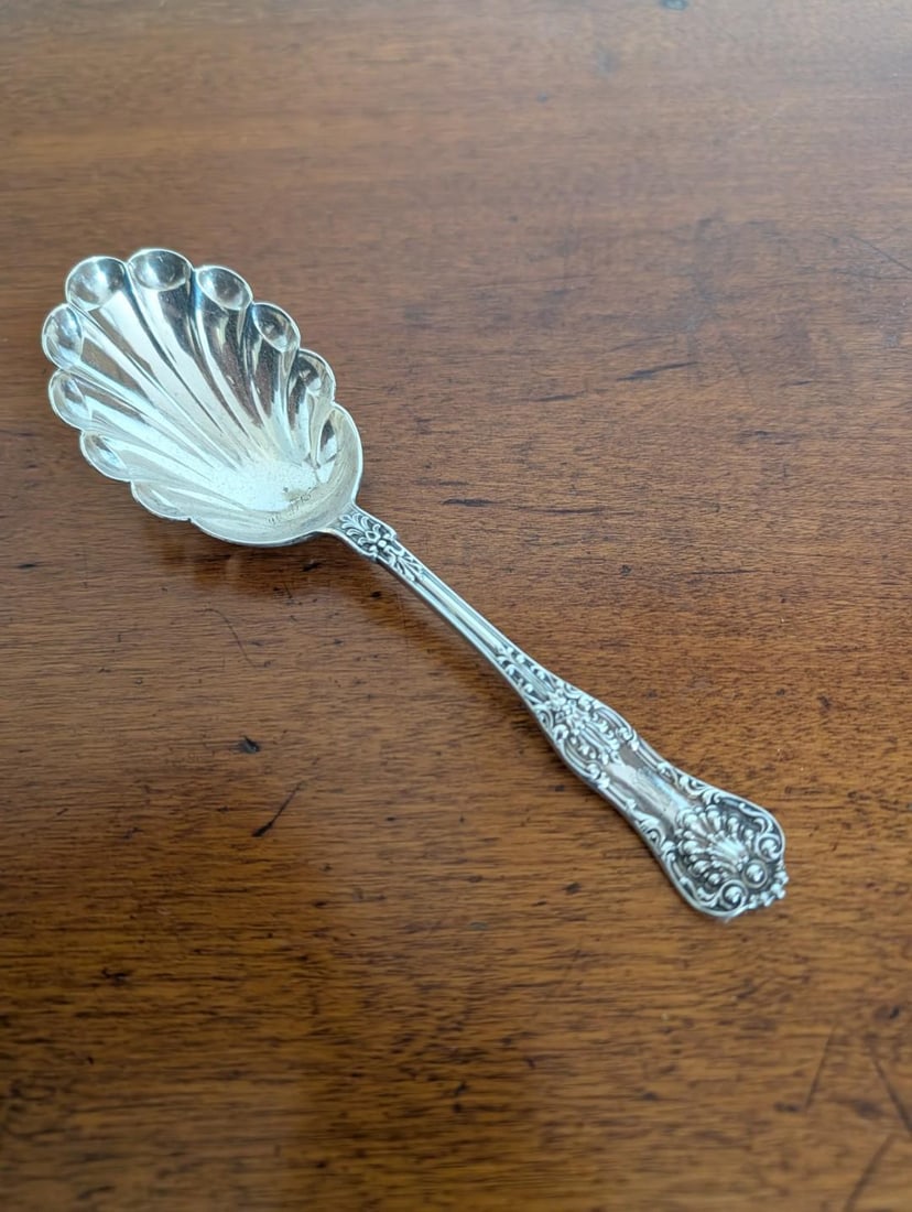 Dominick & Haff Sterling Silver Shell Form Serving Spoon - 10