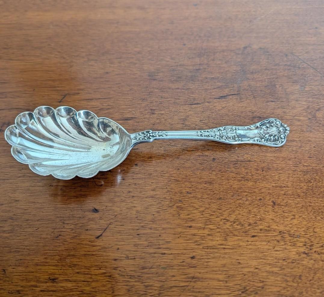Dominick & Haff Sterling Silver Shell Form Serving Spoon - 11
