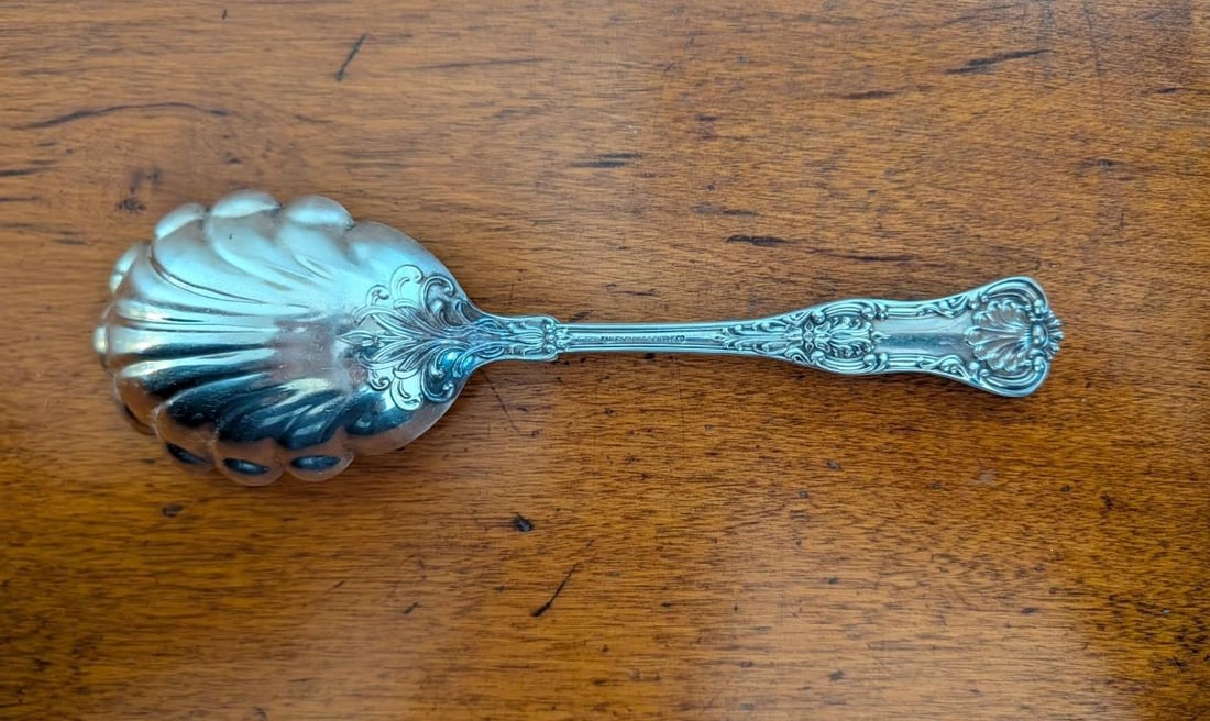 Dominick & Haff Sterling Silver Shell Form Serving Spoon - 13