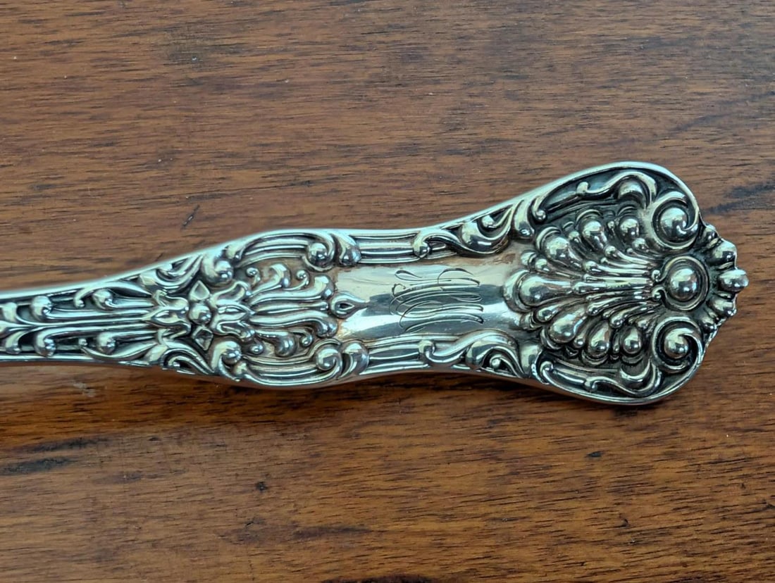 Dominick & Haff Sterling Silver Shell Form Serving Spoon - 15