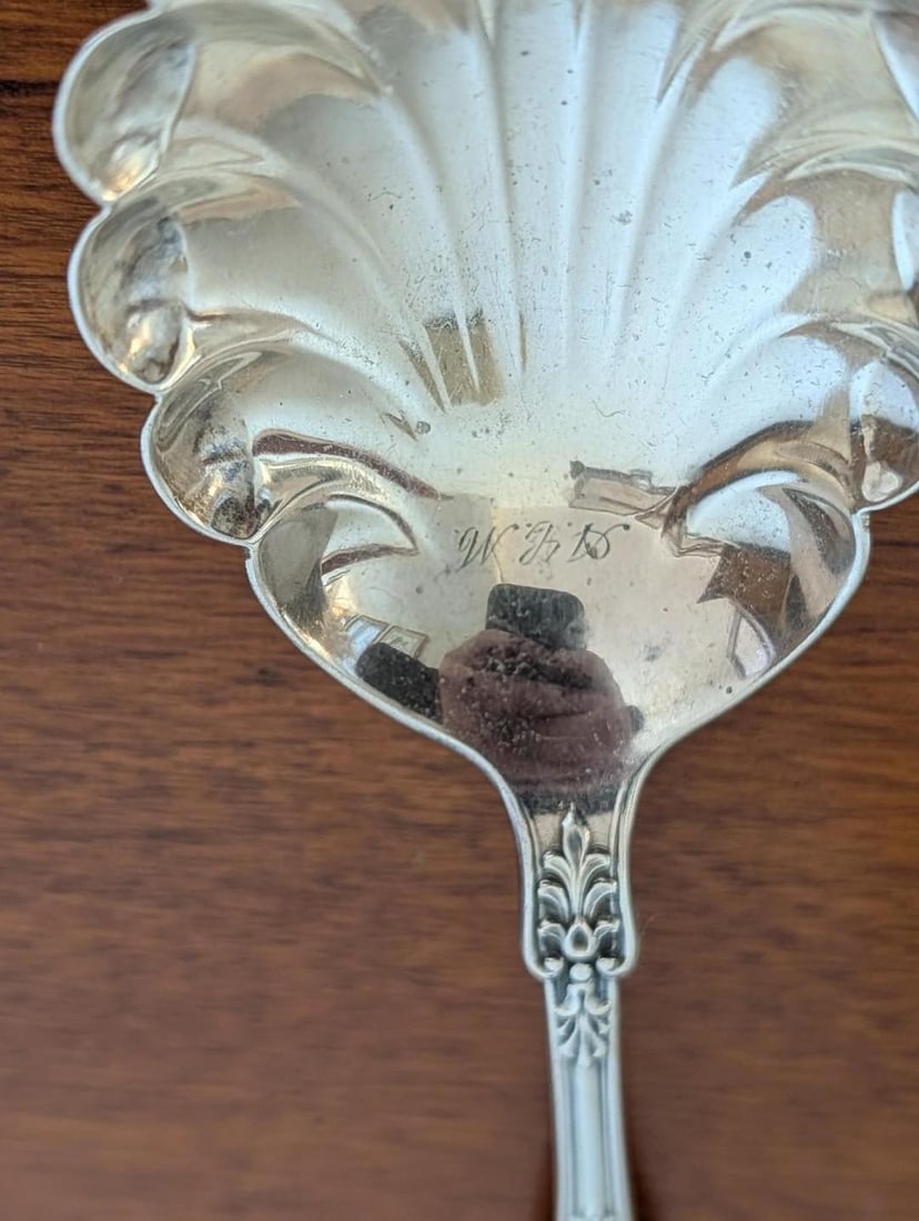 Dominick & Haff Sterling Silver Shell Form Serving Spoon - 16