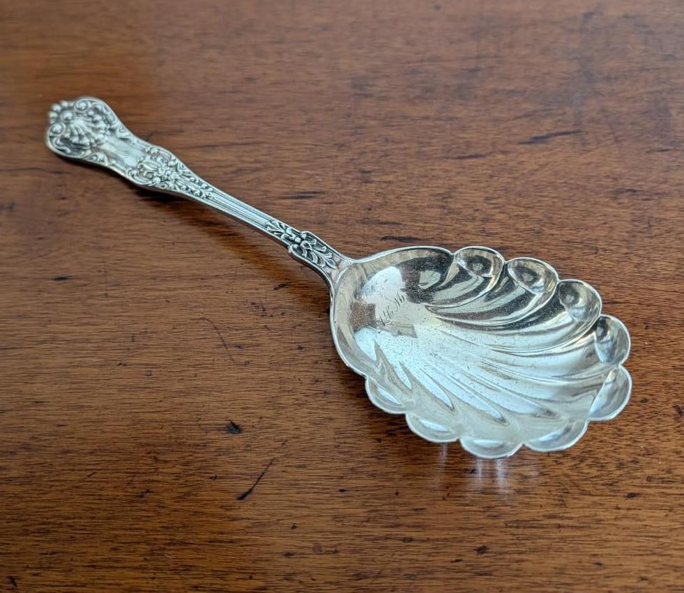 Dominick & Haff Sterling Silver Shell Form Serving Spoon - 6