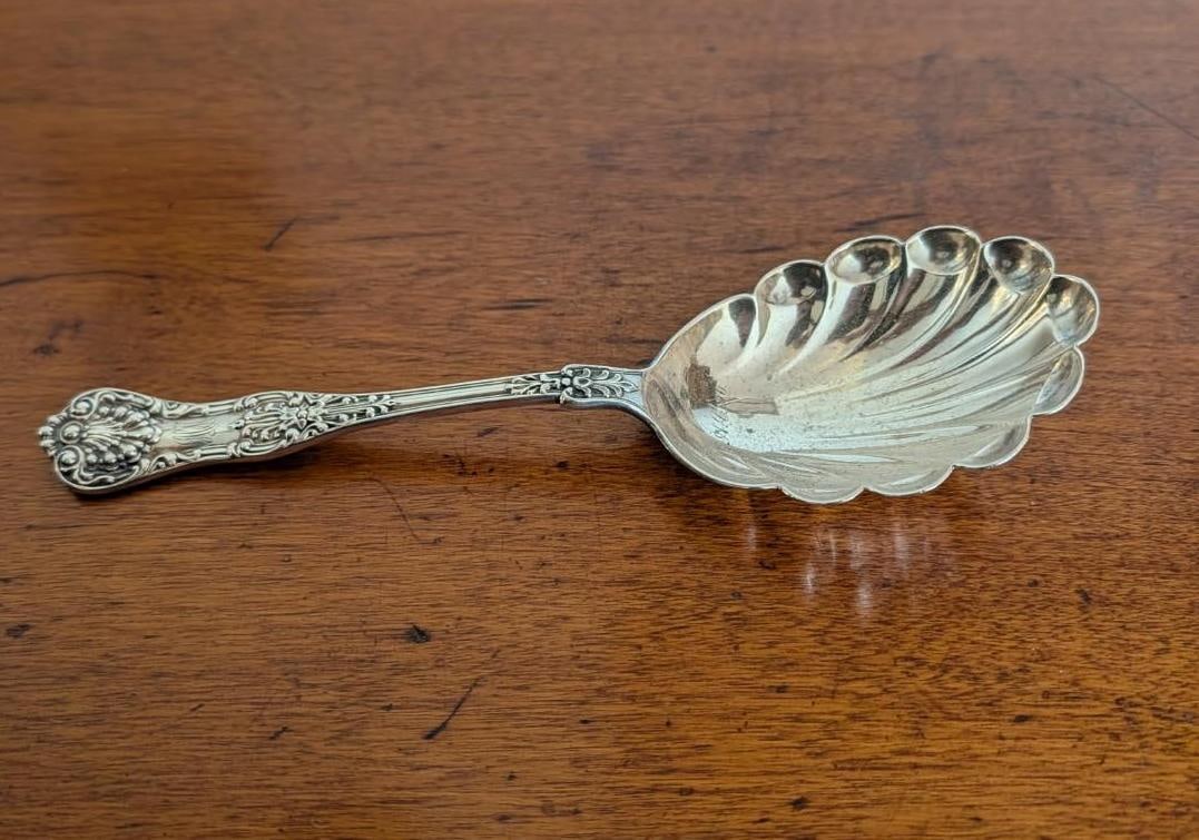 Dominick & Haff Sterling Silver Shell Form Serving Spoon - 7