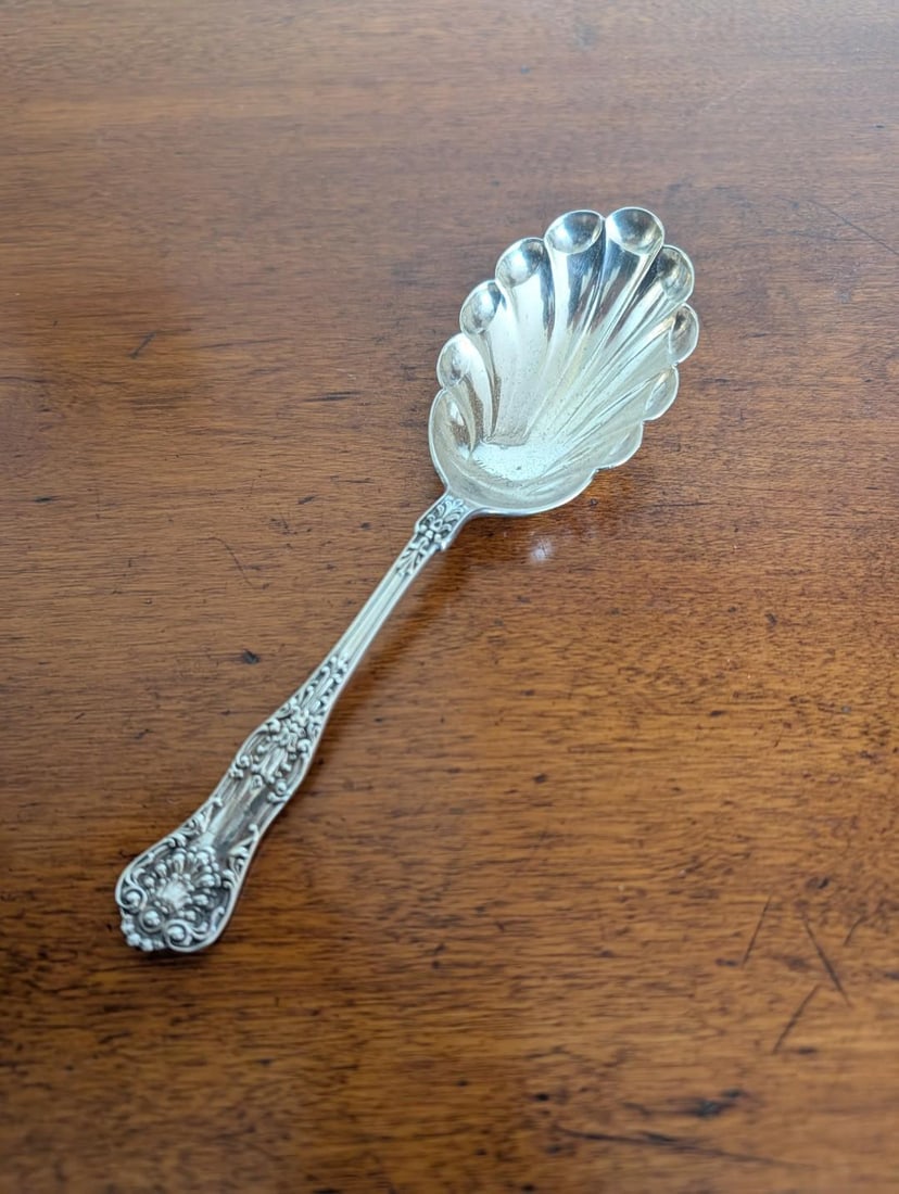 Dominick & Haff Sterling Silver Shell Form Serving Spoon - 8