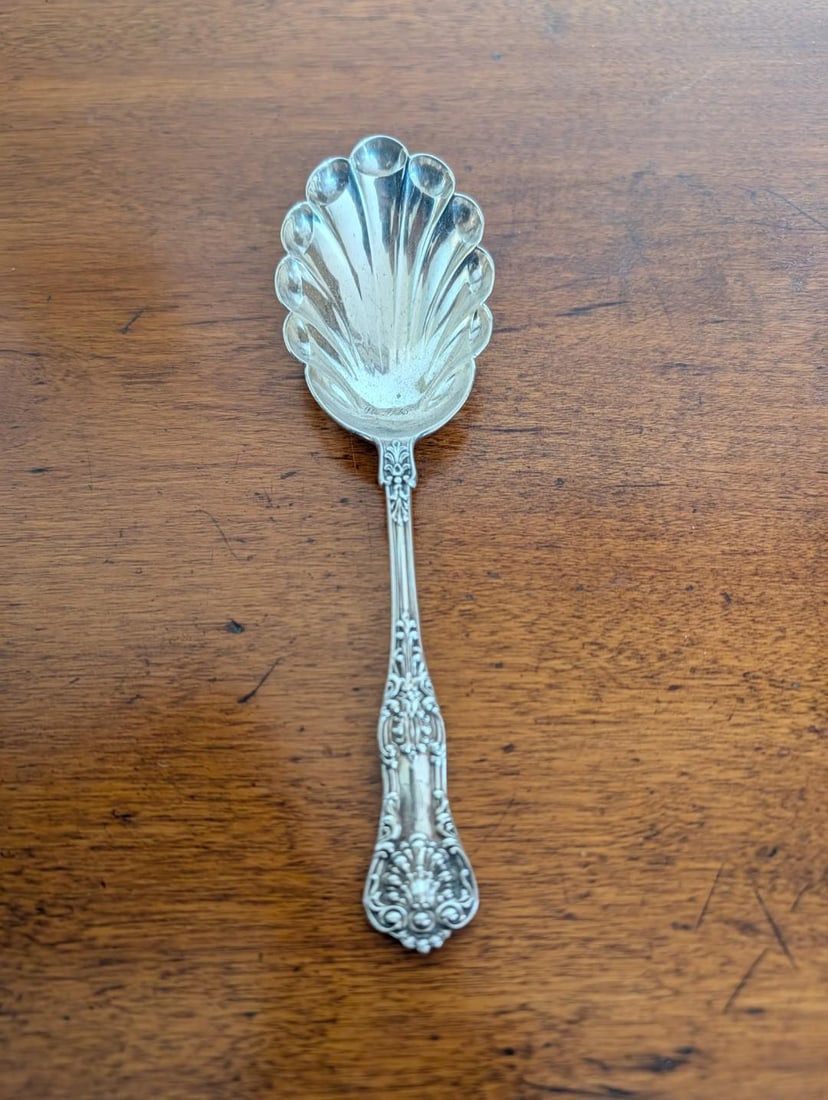 Dominick & Haff Sterling Silver Shell Form Serving Spoon - 9