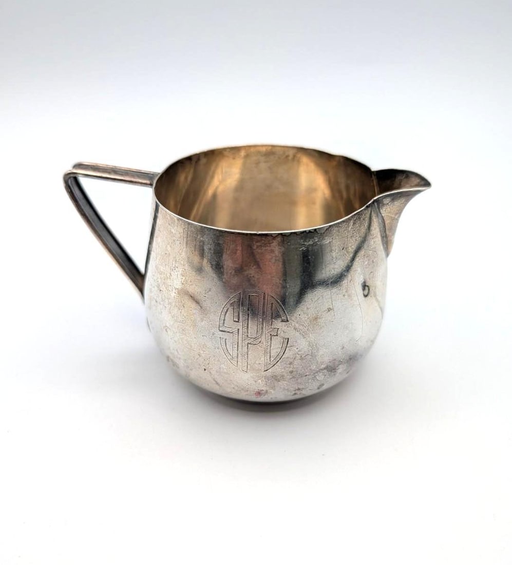 Art Deco Sterling Silver Sugar & Creamer - 3