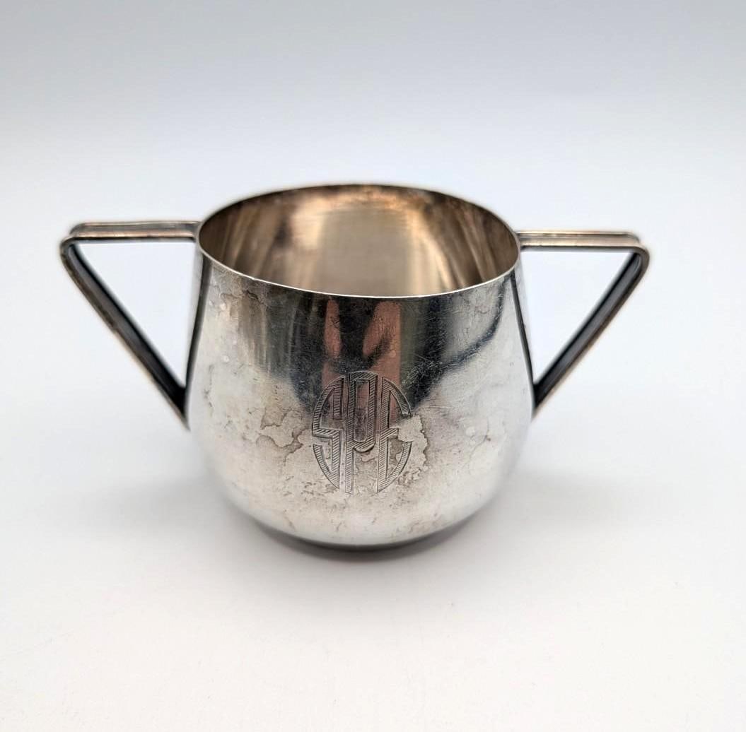 Art Deco Sterling Silver Sugar & Creamer - 6