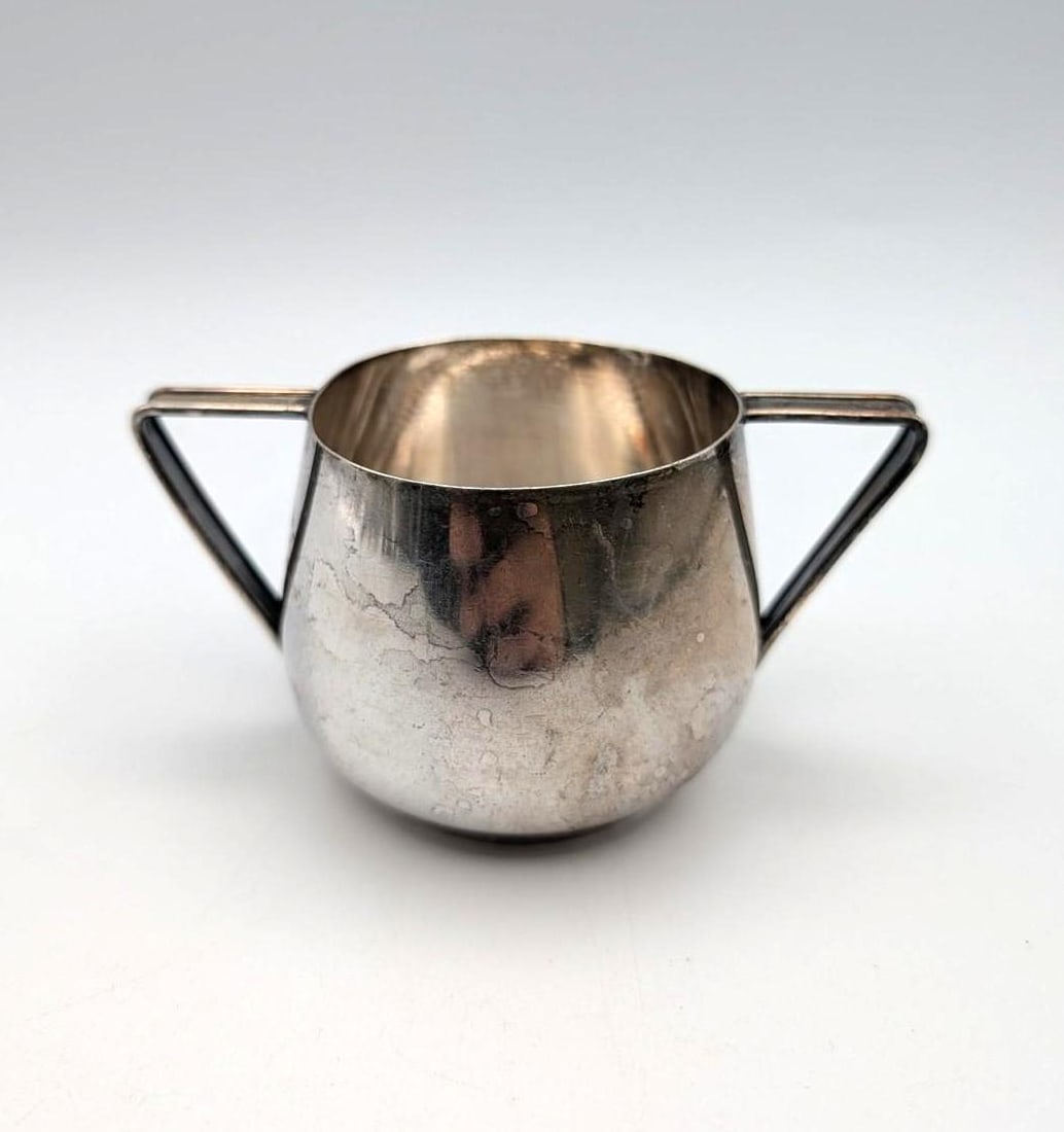 Art Deco Sterling Silver Sugar & Creamer - 8