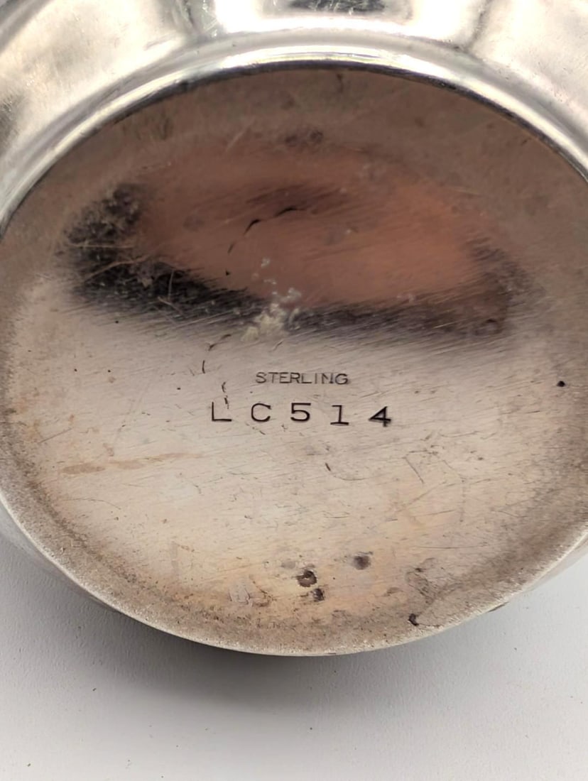 Art Deco Sterling Silver Sugar & Creamer - 9