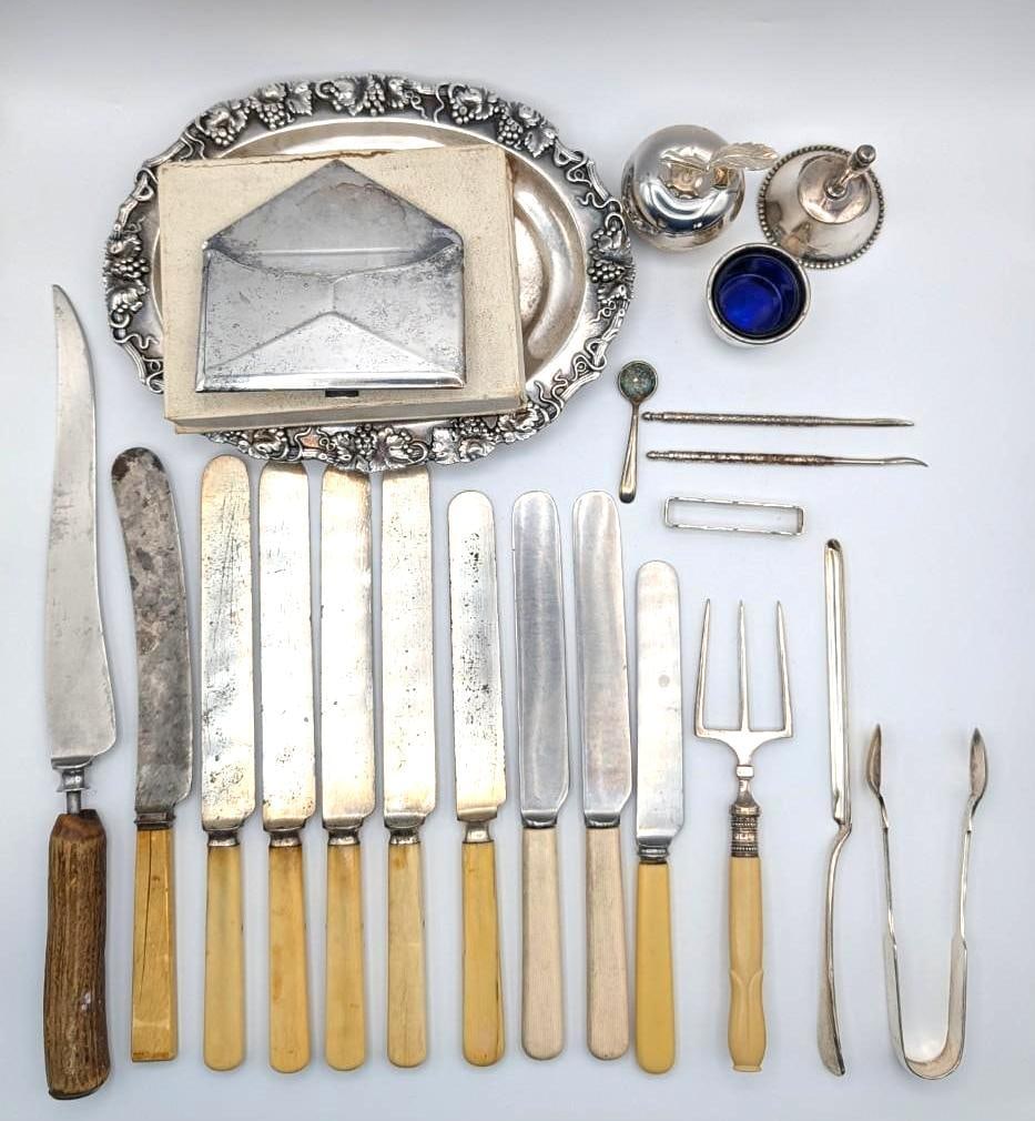 Collectibles Lot: incl.: old cutlery; silver plate items 