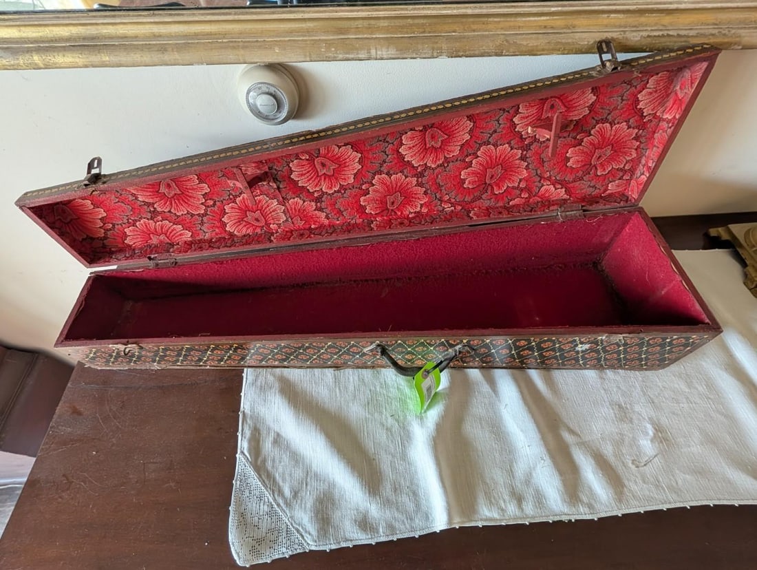 Antique Hand Painted Violin Case - 11