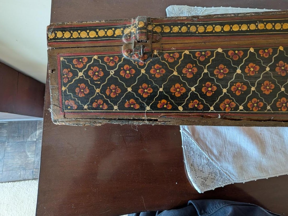 Antique Hand Painted Violin Case - 14