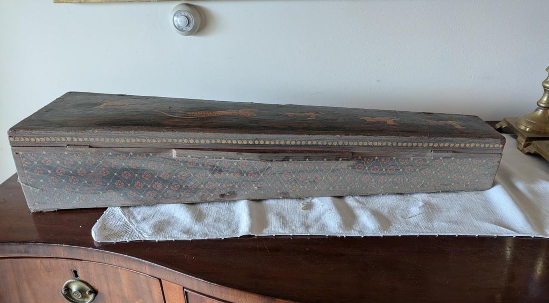 Antique Hand Painted Violin Case - 17