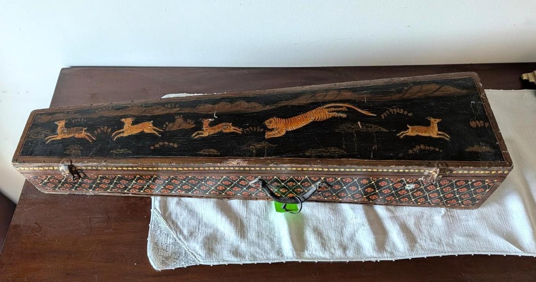 Antique Hand Painted Violin Case - 2