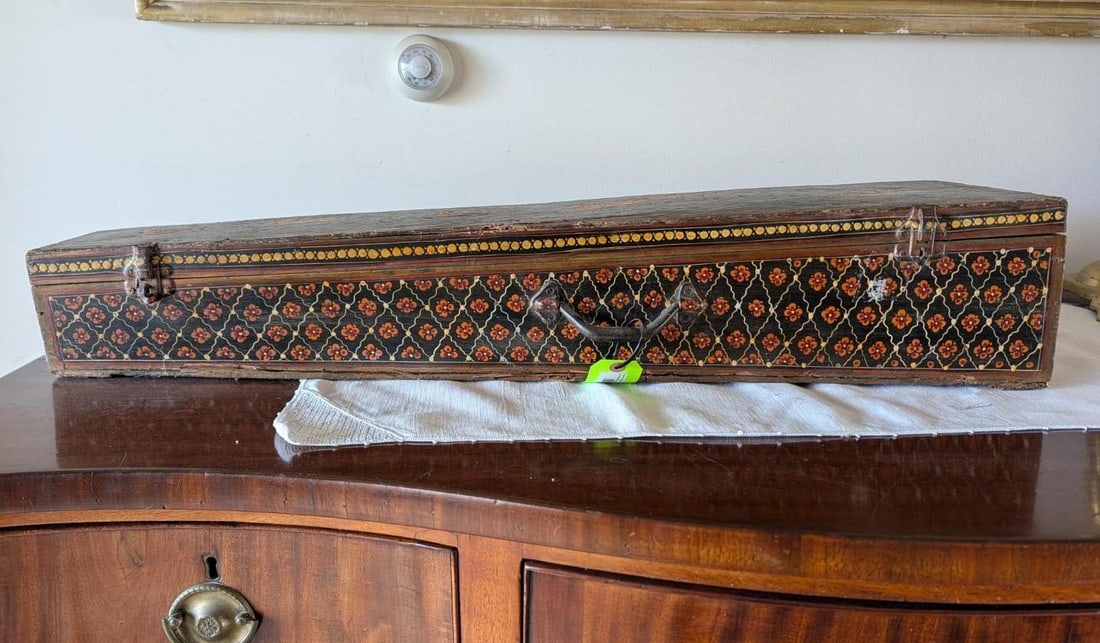 Antique Hand Painted Violin Case - 7