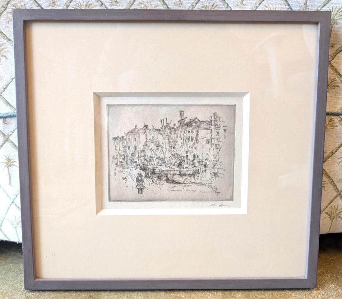 John Marin Etching "Canal St. Pietro, Venice" (1 of 4)