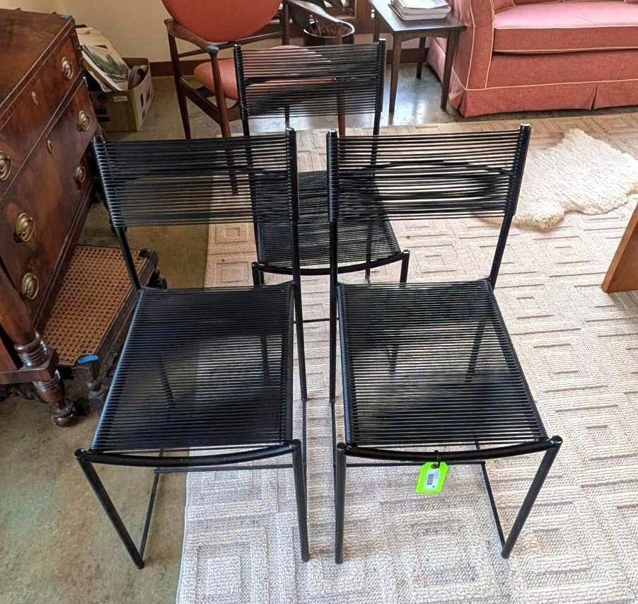 (4) Alias/Giandomenico Belotti "Spaghetti" Side Chairs: 15.5" x 18" x 33"; seat height 18" 