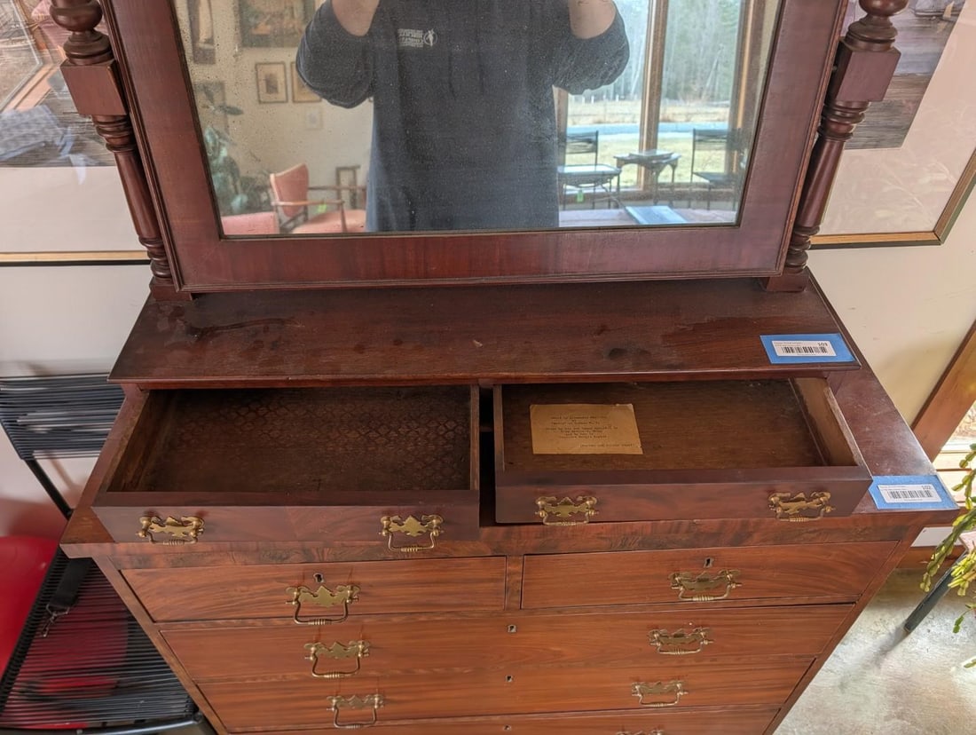 Alexander Hamilton Chippendale Mahogany Dressing Mirror - 6