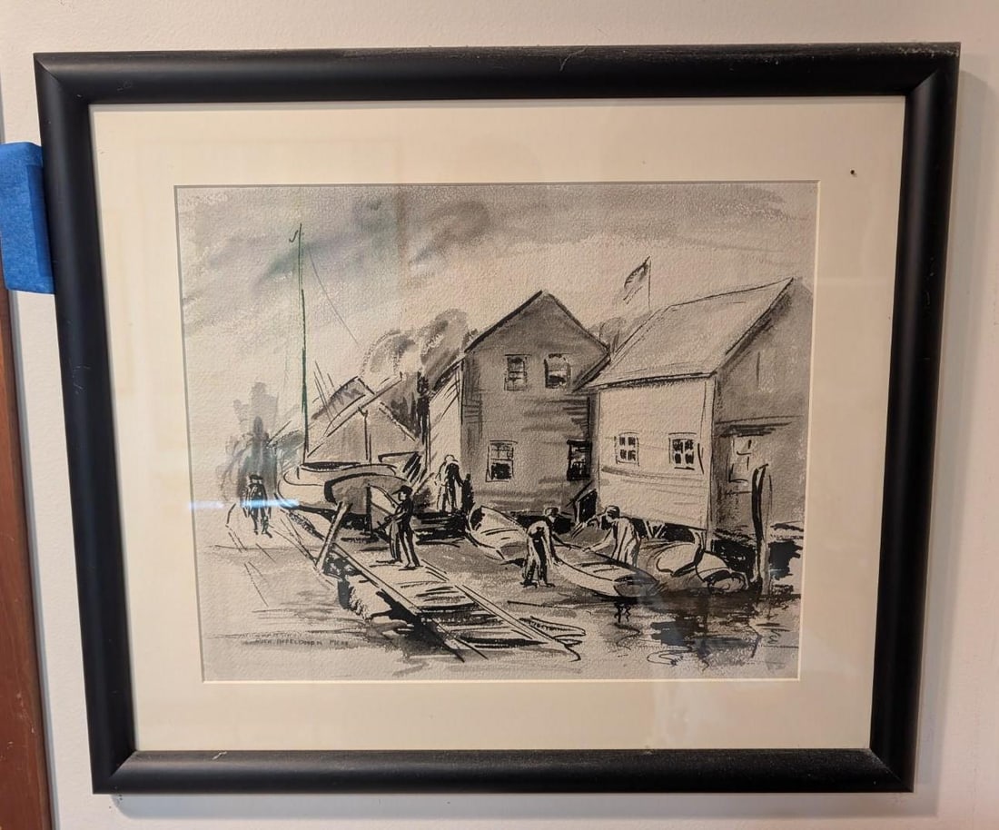 Ruth Appeldoorn Mead India Ink on Paper Painting (1 of 4)