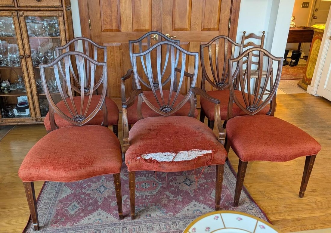 Set of (6) Centennial Hepplewhite Shield Back Chairs (1 of 5)