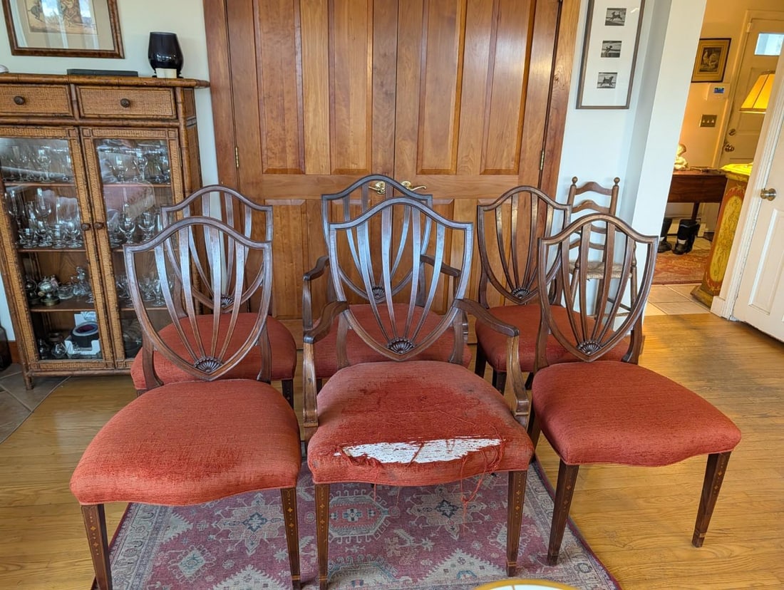 Set of (6) Centennial Hepplewhite Shield Back Chairs - 2