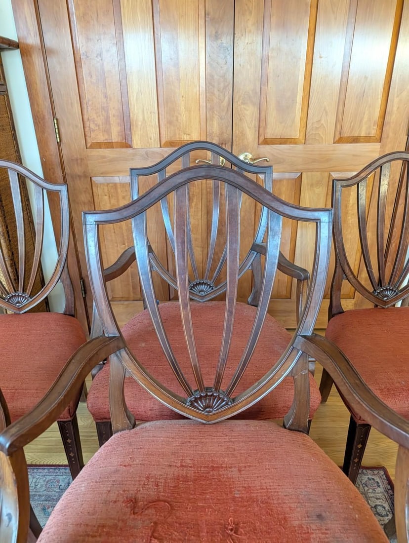 Set of (6) Centennial Hepplewhite Shield Back Chairs - 4