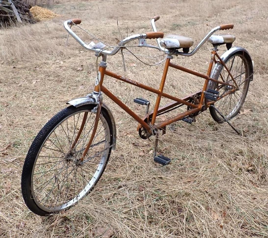 Schwinn Twinn Tandem Bicycle: Location: Backyard 