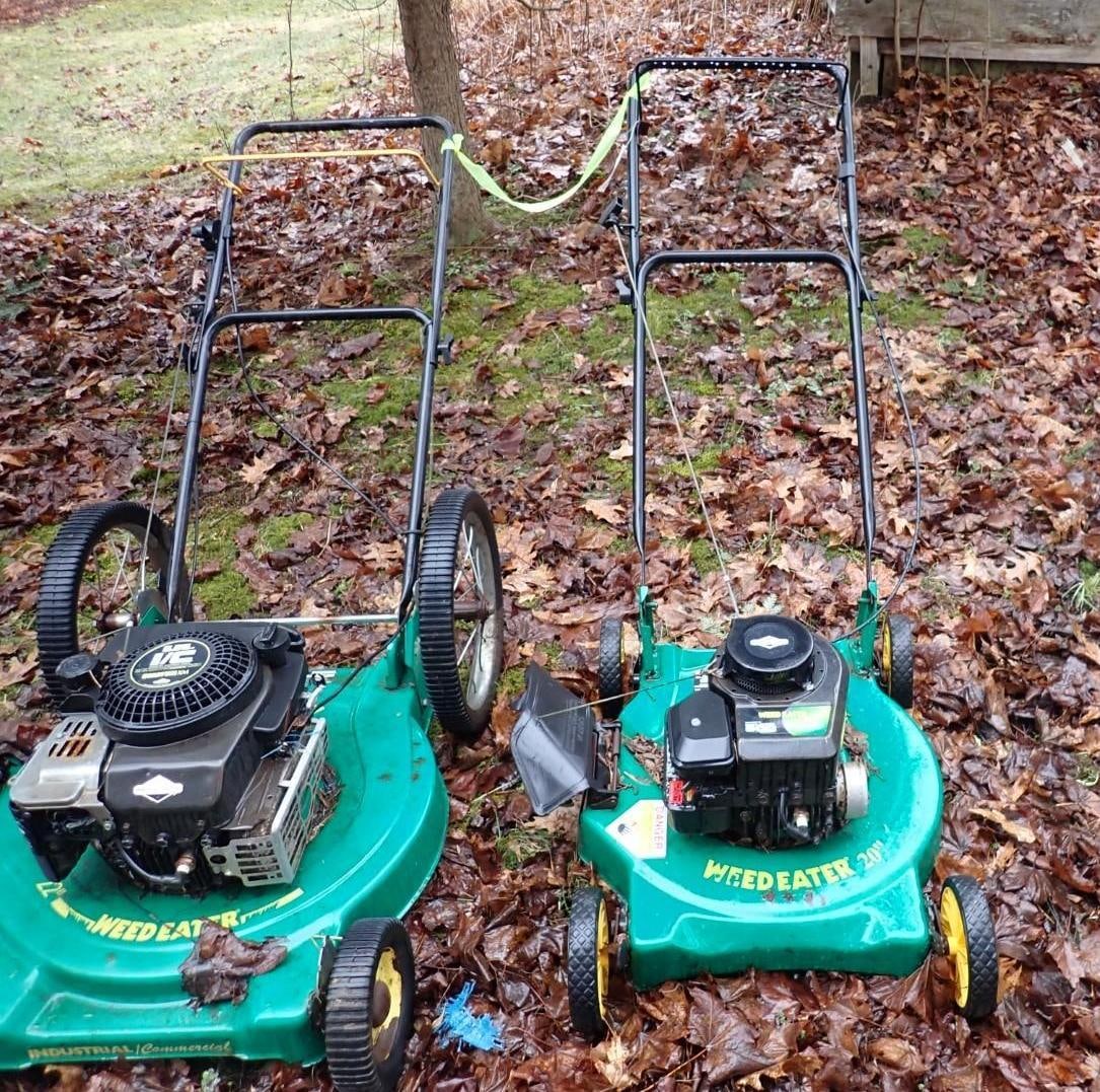 (2) Weed Eater Gas Powered Push Mowers - 10