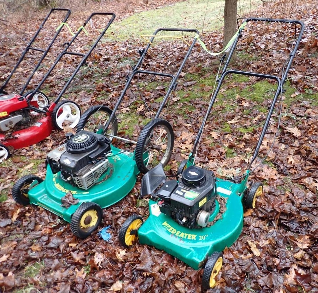 (2) Weed Eater Gas Powered Push Mowers - 3