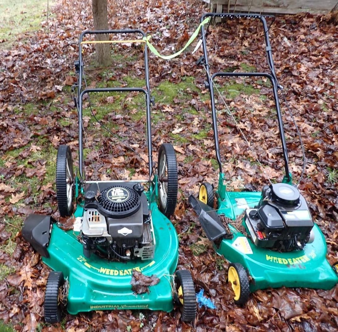 (2) Weed Eater Gas Powered Push Mowers - 7