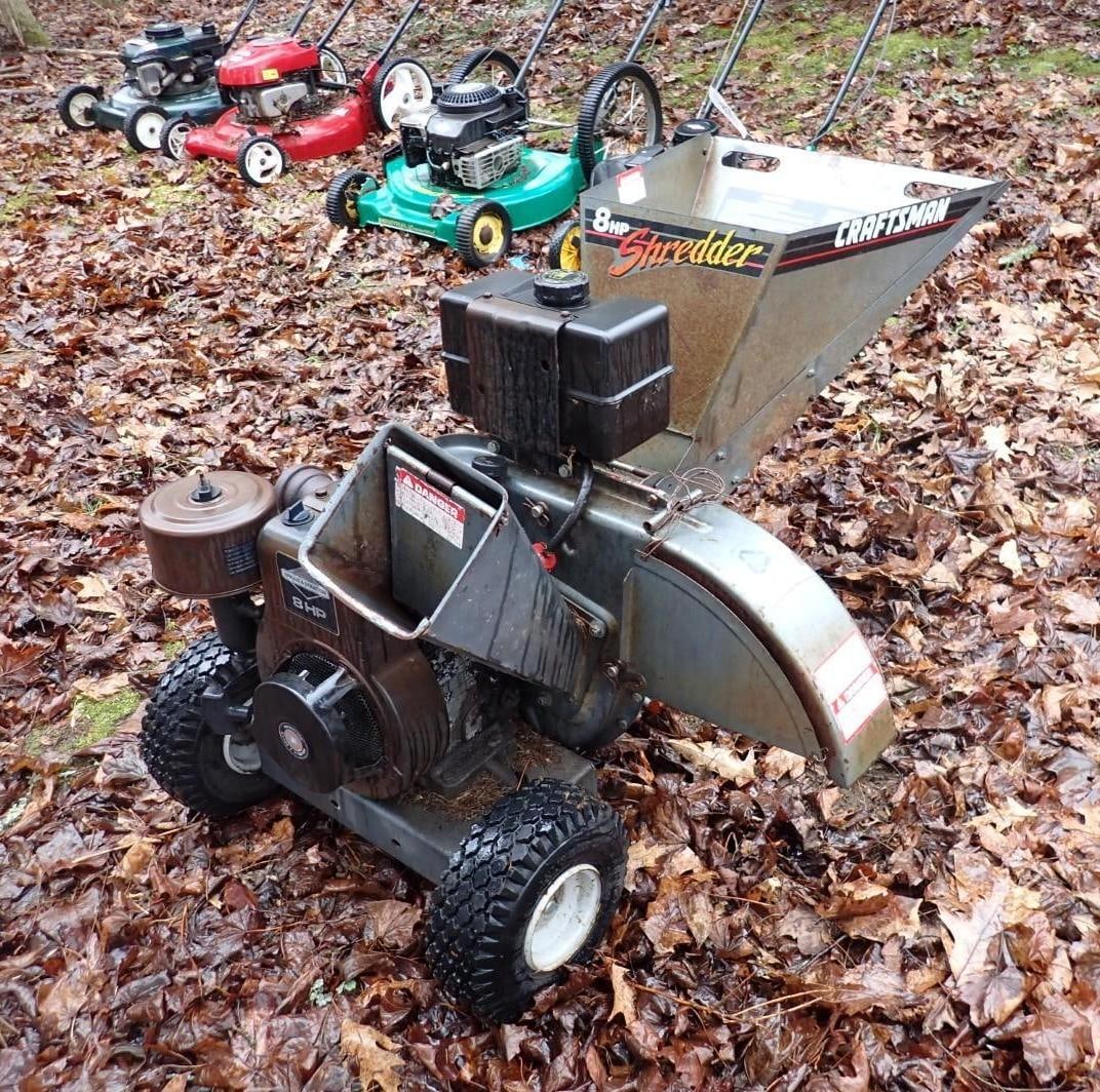 Craftsman 8 HP Shredder: Location: Backyard 