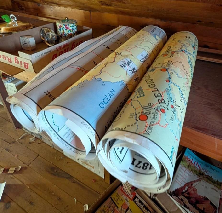 (12+/-) Vintage French World Maps (1 of 10)