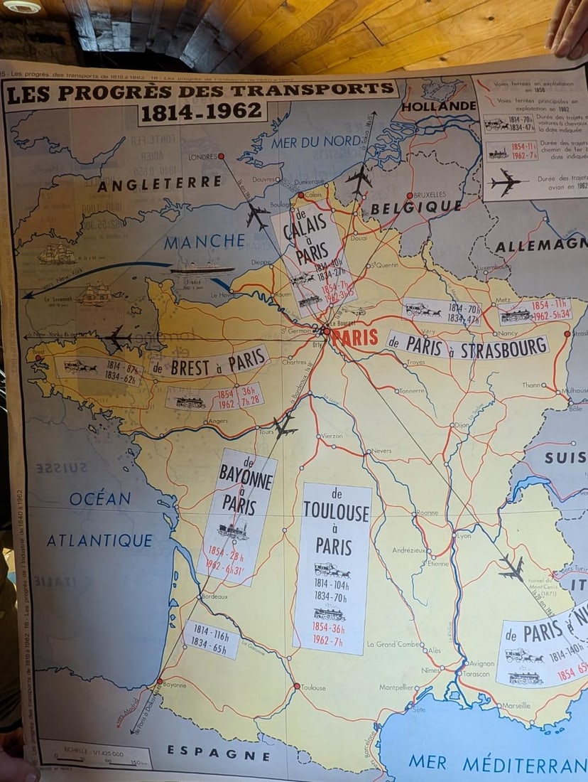 (12+/-) Vintage French World Maps - 8