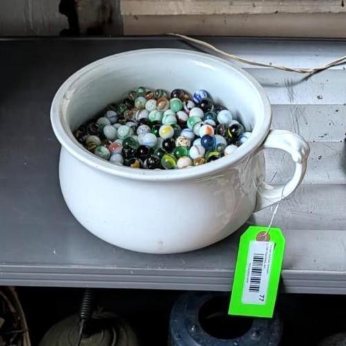 Chamber Pot of Vintage Marbles (1 of 5)