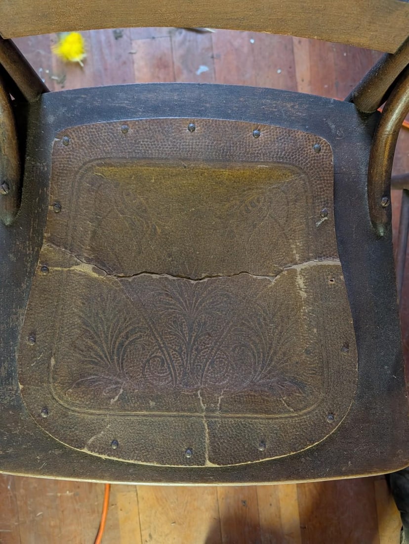 (2) Oak Pressed Back Chairs - 6